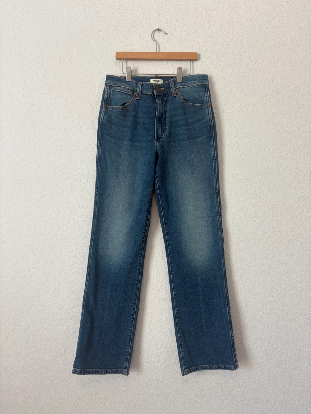 Wrangler High-Rise Straight Leg Jeans - Blue 28x31
